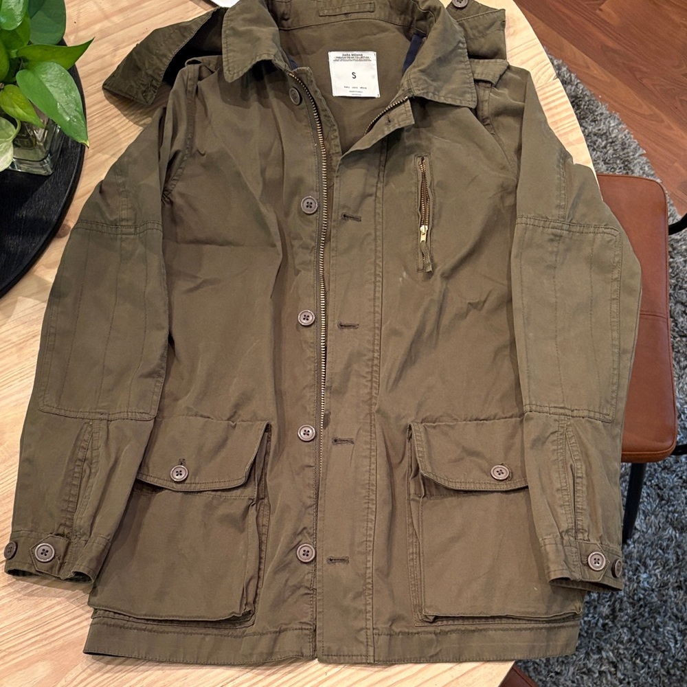 Zara Army Green/Olive Utility Jacket Size S